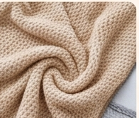 Cozy textured crochet throw blanket